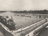 LONDON. View up the Thames from the Tower of Putney Church 1901 old print