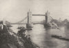 LONDON. The Tower Bridge 1901 old antique vintage print picture