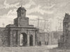 LONDON. Entrance to the East India Docks 1901 old antique print picture