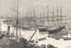 LONDON. The West India Docks 1901 old antique vintage print picture