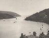 UK. The Mouth of the Dart 1901 old antique vintage print picture