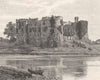 WALES. Carew castle 1901 old antique vintage print picture