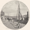 WALES. Carmarthen Quay 1901 old antique vintage print picture