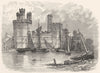 WALES. Carnarvon castle 1901 old antique vintage print picture