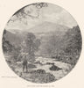 WALES. Moel Siabod, from the Llugwy 1901 old antique vintage print picture