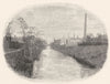 LANCASHIRE. The Mersey at Stockport 1901 old antique vintage print picture