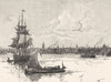 LIVERPOOL. Liverpool, from Birkenhead 1901 old antique vintage print picture