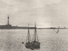 LANCASHIRE. The Mersey New Brighton 1901 old antique vintage print picture