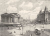 LIVERPOOL. St. George's hall and Lime street, Liverpool 1901 old antique print