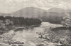 SCOTLAND. View from the Old bridge. Invercauld, Braemar 1901 antique print