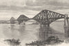 SCOTLAND. Forth Bridge, from the South- west 1901 old antique print picture