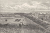 NORTHUMBERLAND. View from the Ramparts, Berwick 1901 old antique print picture
