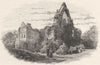 SCOTLAND. Dryburgh Abbey, from the East 1901 old antique vintage print picture