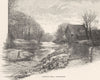 NORTHUMBERLAND. Morwick mill, Acklington 1901 old antique print picture