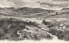 NORTHUMBERLAND. Keilder Moors (with peel fell to the right)  1901 old print
