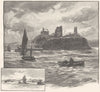 NORTHUMBERLAND. Tynemouth, from the Sea 1901 old antique vintage print picture