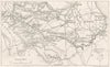 ENGLAND. The Course of the Tees. Sketch map 1901 old antique plan chart