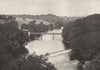 DURHAM. The Weir below Barnard Castle 1901 old antique vintage print picture