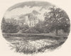 STAFFORDSHIRE. Ilam Hall 1901 old antique vintage print picture