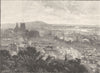 NOTTINGHAMSHIRE. Nottingham, from the Castle 1901 old antique print picture