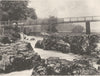 YORKSHIRE. Falls of the Wharfe 1901 old antique vintage print picture