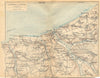 SEINE- MARITIME. Environs de Dieppe 1921 old antique vintage map plan chart