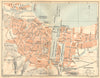MANCHE. Cherbourg 1921 old antique vintage map plan chart