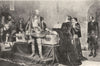 SWEDEN. Duke Carl of Sweden beside the Bier of count Flemming 1908 old print