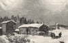 FINLAND. Finnish Cottage in winter 1908 old antique vintage print picture