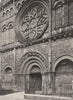 CHARENTE. Cognac- Portail de la cathédrale 1904 old antique print picture