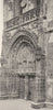 VIENNE. Poitiers- Portail de Sainte-Radegonde 1904 old antique print picture