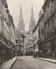 FINISTÈRE. La rue Kéréon, à Quimper. SMALL. 1903 old antique print picture