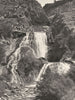 ISÈRE. Le Bourg- d'Oisans- Cascade de Sarrène 1904 old antique print picture