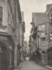 ILLE-ET-VILAINE. Maisons rue Baudrairie, à Vitré 1902 old antique print
