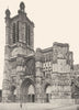 AUBE. Troyes- Cathédrale 1906 old antique vintage print picture