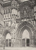 AUBE. Troyes- Portail de la cathédrale 1906 old antique vintage print picture