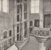 HAUTE-MARNE. Chaumont- Église Saint-Jean, escalier 1906 old antique print