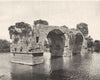 HÉRAULT. Pont romain sur le Vidourle, à Lunel 1902 old antique print picture