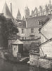 INDRE-ET-LOIRE. L'Indre, à Loches 1903 old antique vintage print picture