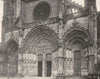 GIRONDE. Bazas- Porte de I'église 1904 old antique vintage print picture