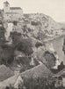 LOT. Saint-Cirq- Lapopie 1904 old antique vintage print picture