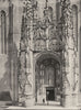 TARN. Albi- Cathédrale. porche 1903 old antique vintage print picture
