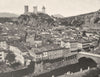 ARIÈGE. Foix- Vue générale 1903 old antique vintage print picture