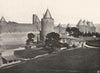 AUDE. Carcassonne- La Cité, côté sud- est 1903 old antique print picture
