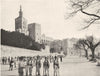 VAUCLUSE. La place Crillon, à Avignon 1902 old antique vintage print picture