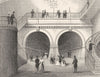 LONDON. Thames Tunnel from the circular staircase. Overground. DUGDALE 1835