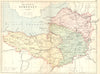 SOMERSET. Somt Philip coloured small county map 1876 old antique chart