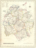 HEREFORDSHIRE. Hereford. Lewis. Original Outline Colouring 1831 old map