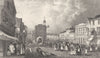 KENT. High Street Maidstone, Kent 1828 old antique vintage print picture