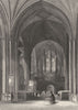 BRISTOL. Bristol Cathedral Ante Choir. (Winkles) 1850 old antique print